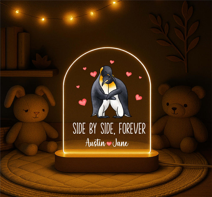 Couple Valentine gift Personalized Penguin Forever First valentine gift for wife Husband Anniversary gift