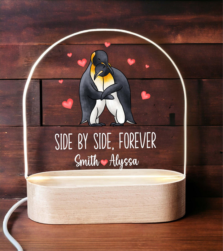 Couple Valentine gift Personalized Penguin Forever First valentine gift for wife Husband Anniversary gift