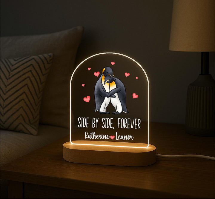 Couple Valentine gift Personalized Penguin Forever First valentine gift for wife Husband Anniversary gift