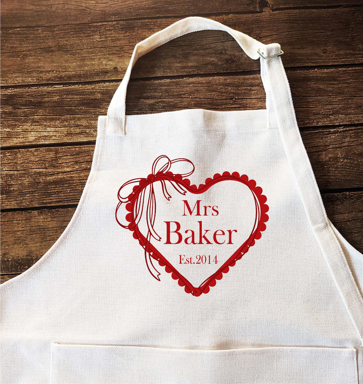 Personalized Couple Apron valentine gift for her,&nbsp;Wedding Gift for newly weds