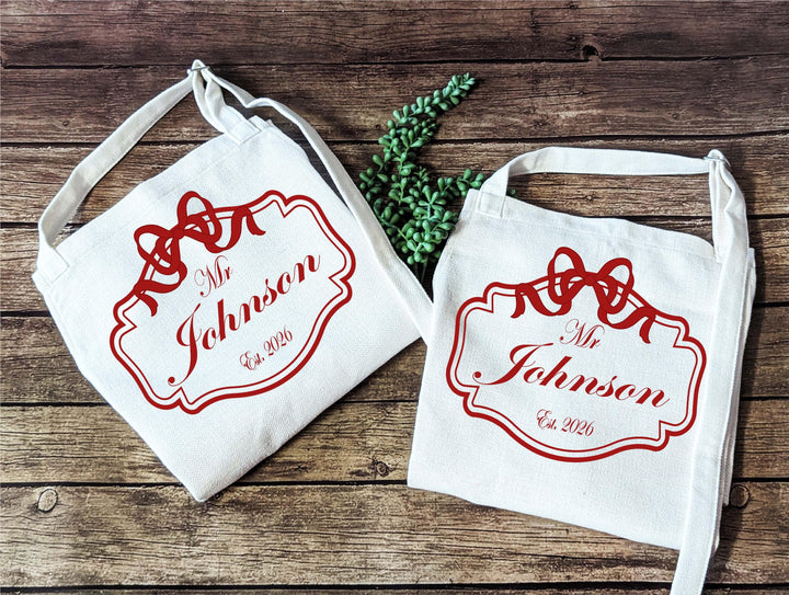 Personalized Couple Apron valentine gift for her,&nbsp;Wedding Gift for newly weds
