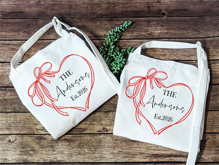 Personalized Valentine couple matching gift apron wedding gift for newly weds Bridal shower gift