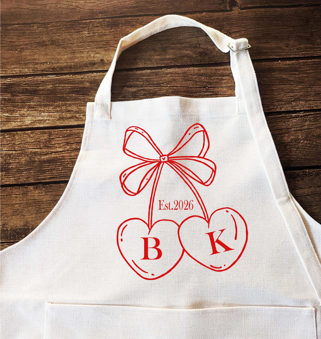 Personalized&nbsp;valentine initial gift for her Apron Wedding Gift for newly weds