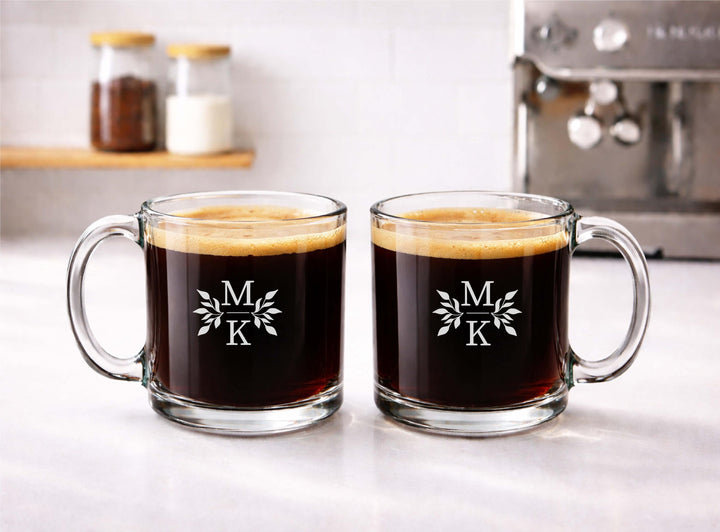 Custom Couple&nbsp;Mug, Wedding Gift, Anniversary Gift, Personalized Glass Mug 13oz&nbsp;Housewarming Gift