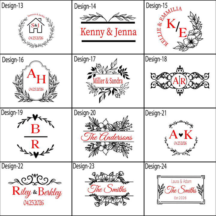 Personalized wedding Gift Couple name initial Engraved cups