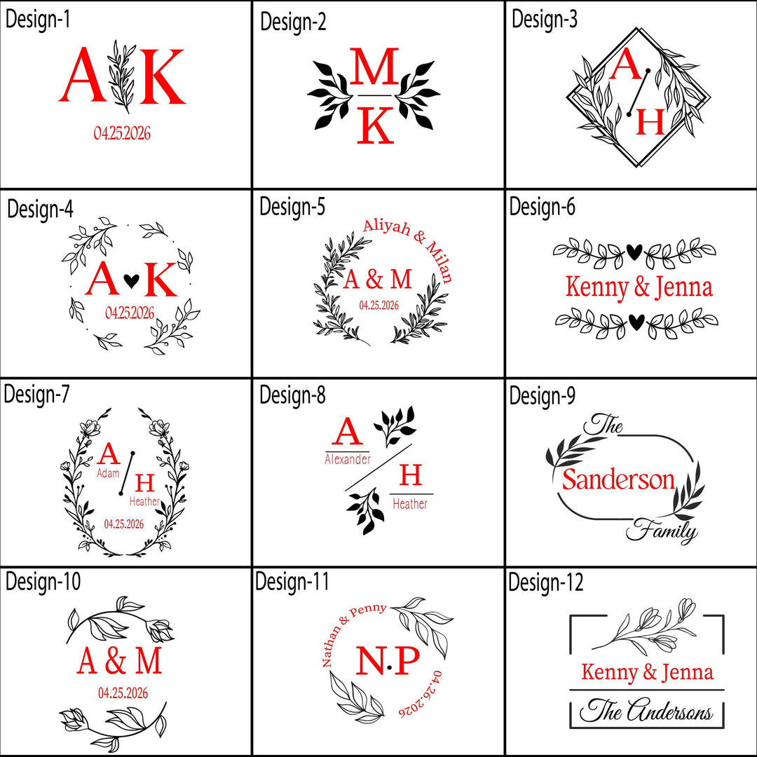 Personalized wedding Gift Couple name initial Engraved cups