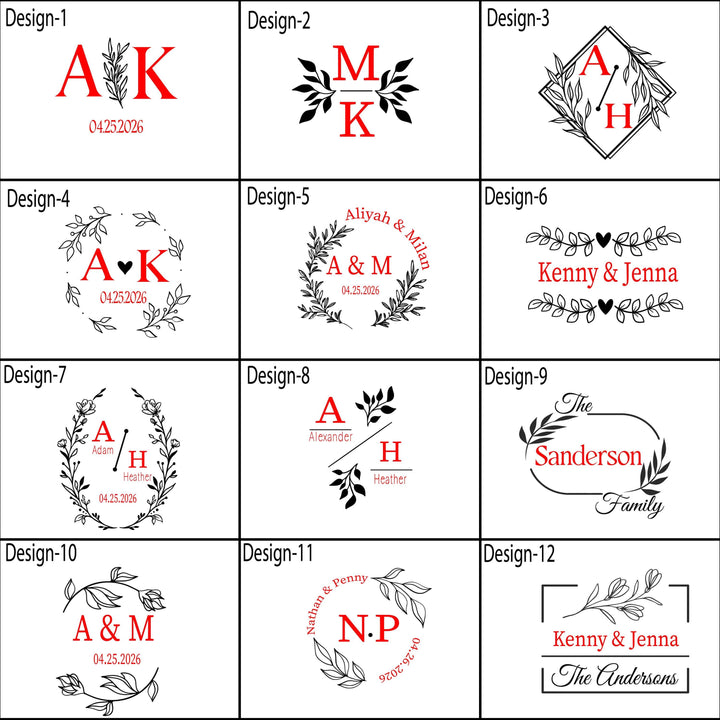 Personalized wedding Gift Couple name initial Engraved cups