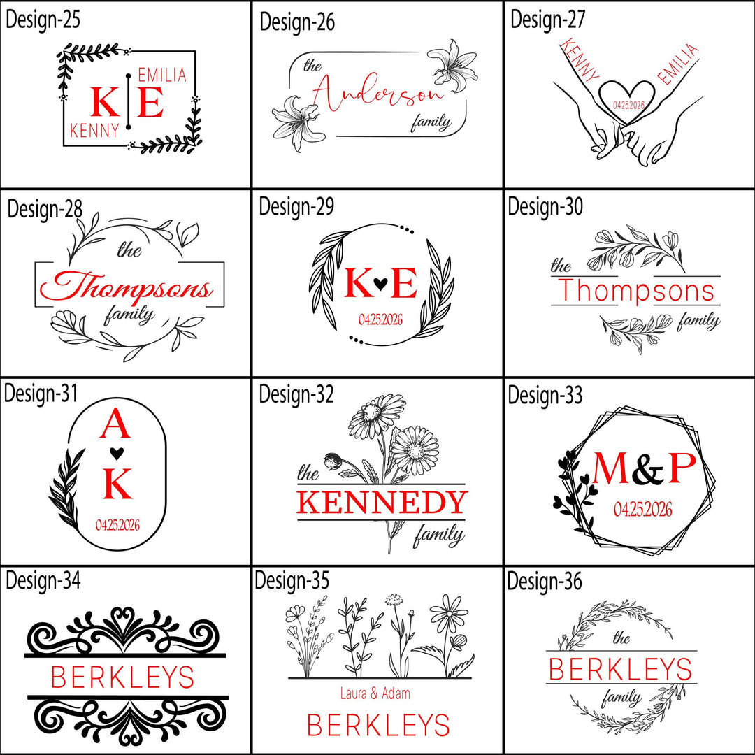 Personalized wedding Gift Couple name initial Engraved cups