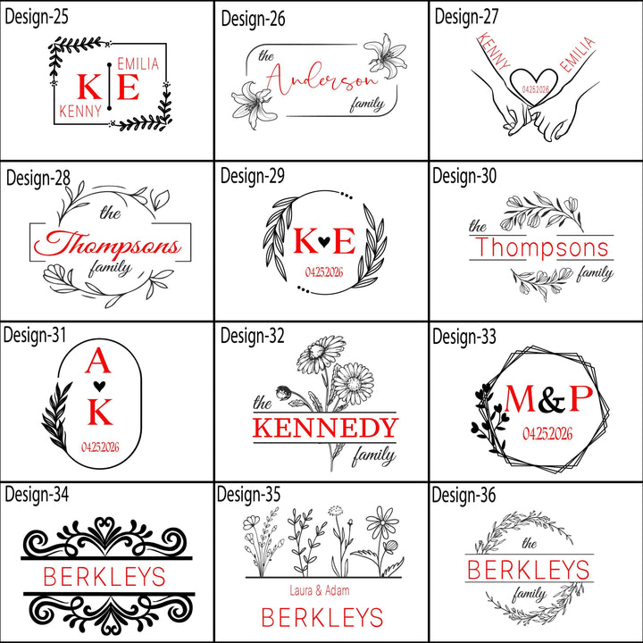 Personalized wedding Gift Couple name initial Engraved cups