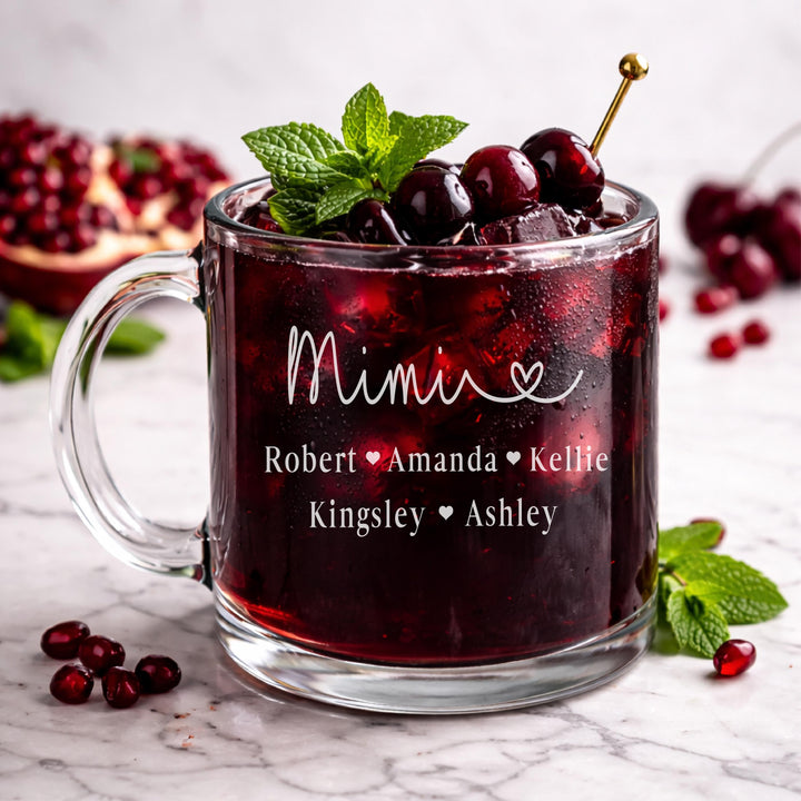 Personalized mom grandma coffee mug with kids name Nana birthday gift Mimi Mothers day gift
