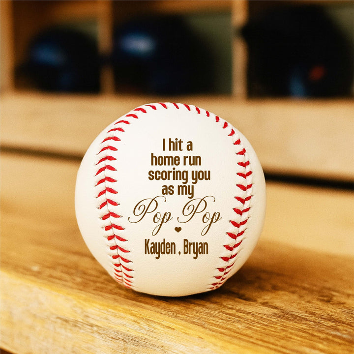Personalized Grandpa Papa Daddy dad Baseball keepsake with kids name Birthday gift for husband