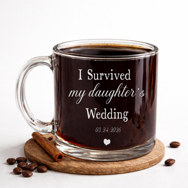 Mother of the bride gift Funny Bride's mom glass cup Wedding favors