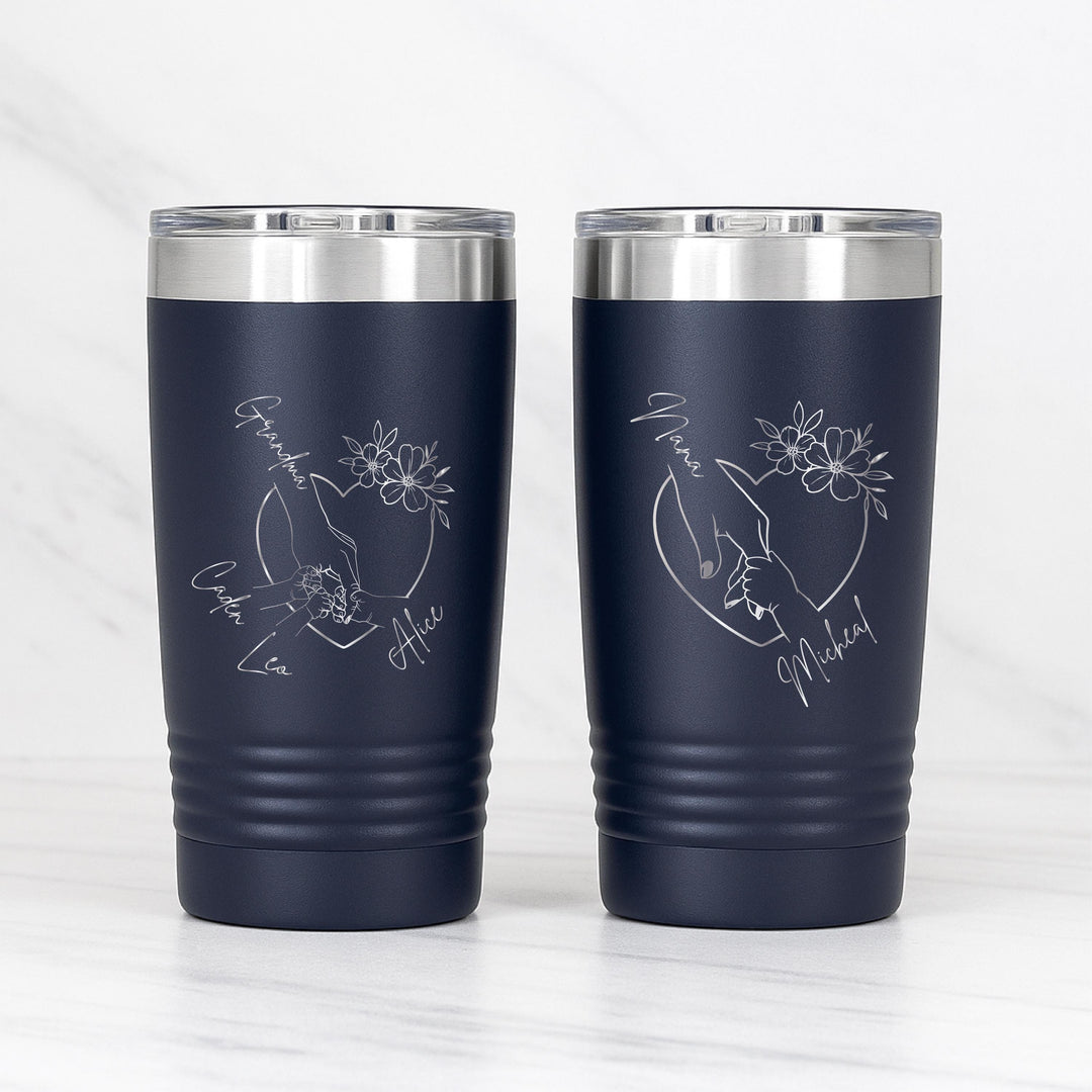 Custom mothers day gift mom&nbsp;tumbler with kids name birthday gift grandma from grandkids