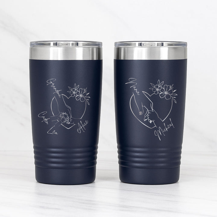 Custom mothers day gift mom&nbsp;tumbler with kids name birthday gift grandma from grandkids