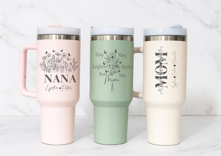 Custom mom gift cup with kids name Mothers day gift for grandma Nana Mimi birthday gift