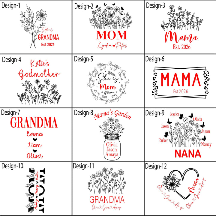 Custom mom gift cup with kids name Mothers day gift for grandma Nana Mimi birthday gift