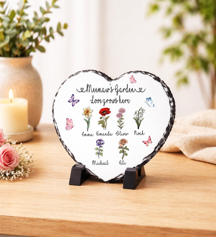 Custom Name Gift for Mom Mothers Day Birth Flower grandma Mom Gifts from Daughter with kids name