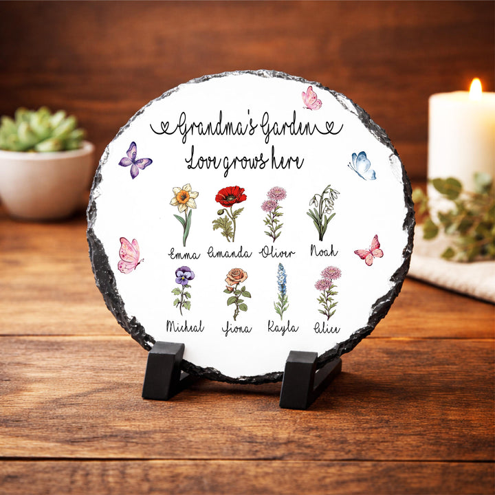 Custom Name Gift for Mom Mothers Day Birth Flower grandma Mom Gifts from Daughter with kids name