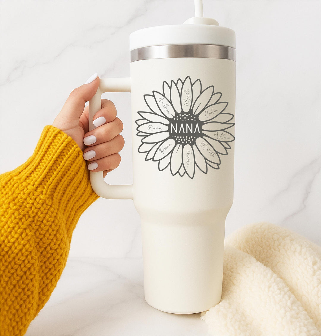 Personalized grandma Gift tumbler mothers day gift Grandma and grandkids matching gifts