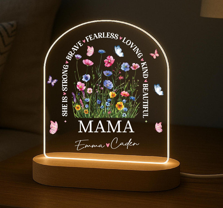 Mom gift custom night light with kids name Grandma gift Nana birthday gift from grandkids