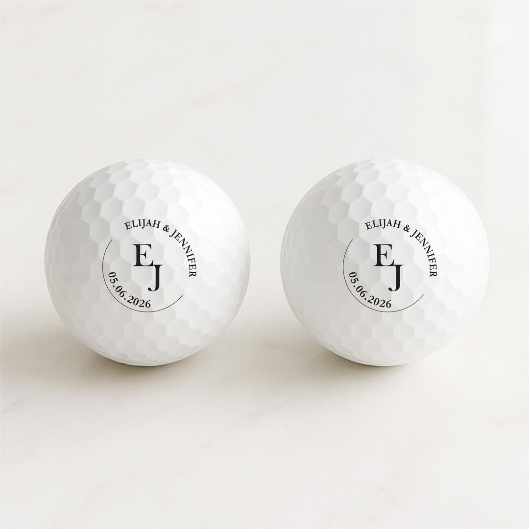 Custom name Golf ball with date Wedding favor Bridal shower party favor