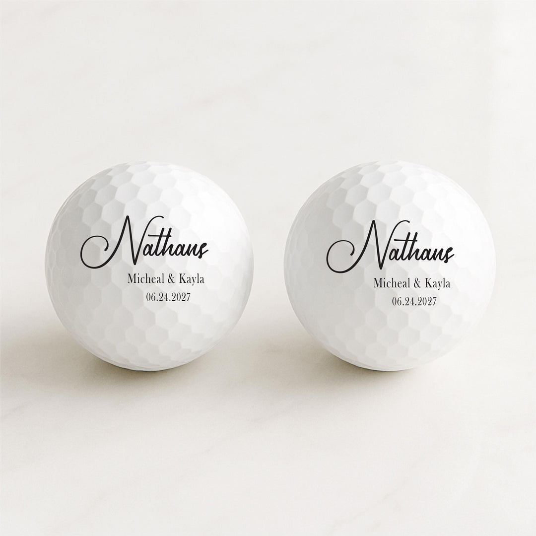 Custom Last name Golf ball with date Wedding favor Bridal shower party favor Custom Monogram Bulk Wedding Favors