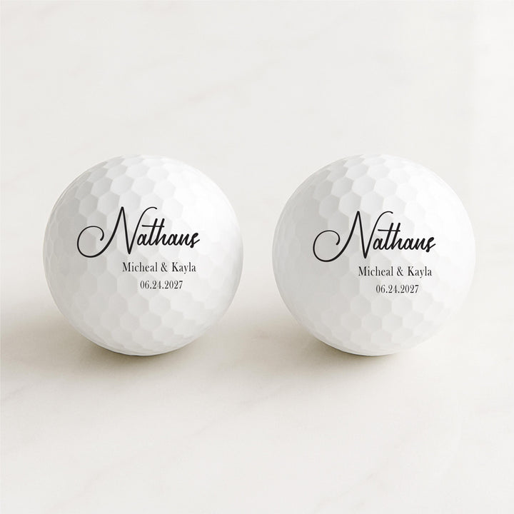 Custom Last name Golf ball with date Wedding favor Bridal shower party favor Custom Monogram Bulk Wedding Favors