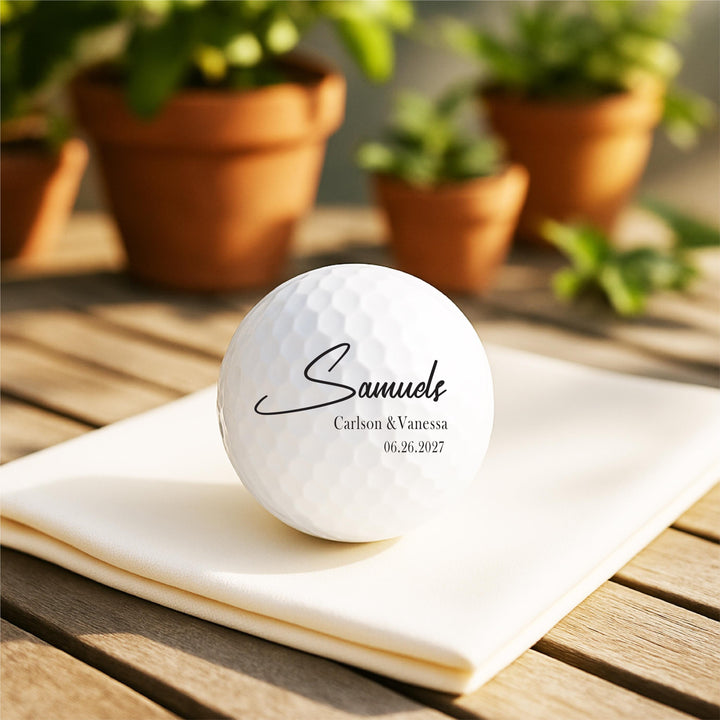 Custom Last name Golf ball with date Wedding favor Bridal shower party favor Custom Monogram Bulk Wedding Favors