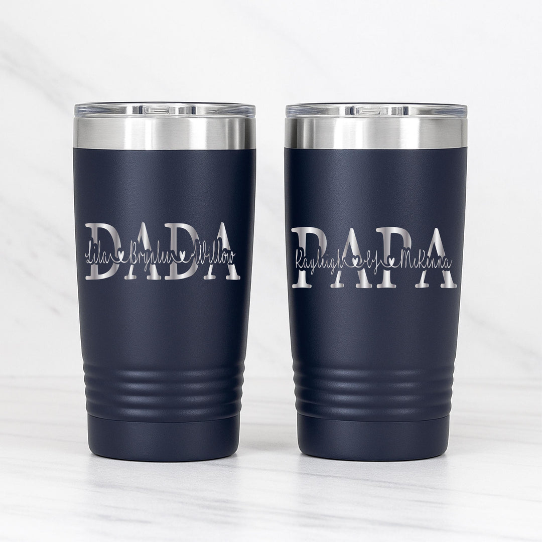 Personalized Fathers day dad gift Dad tumbler with kids name Custom Papa cup gift tumbler Grandpa&nbsp;birthday gift dad from kids