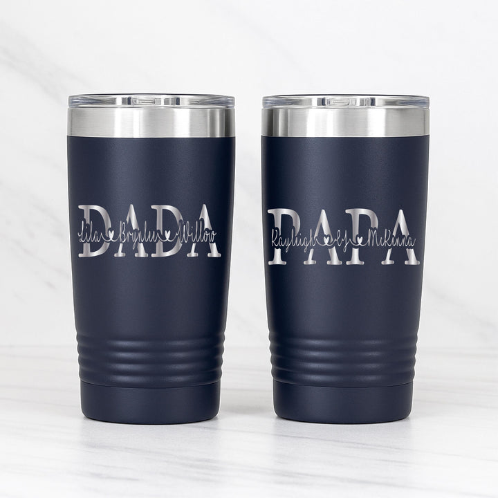 Personalized Fathers day dad gift Dad tumbler with kids name Custom Papa cup gift tumbler Grandpa&nbsp;birthday gift dad from kids