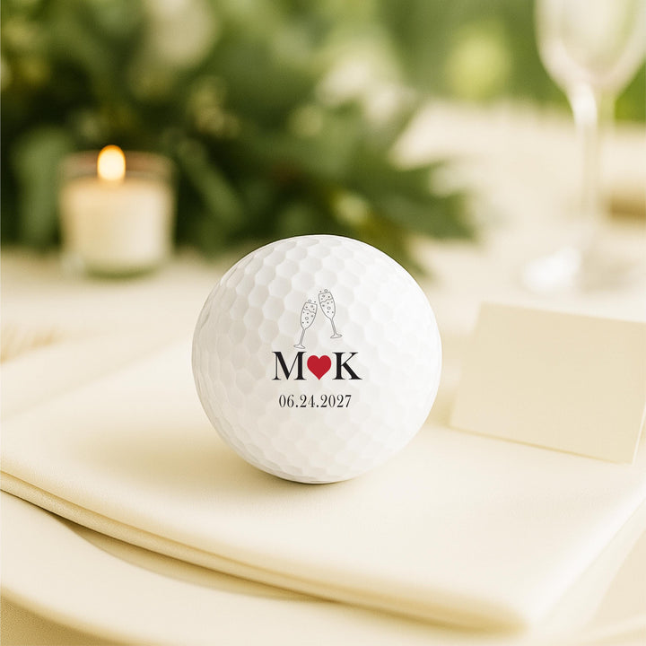 Custom golf ball&nbsp;Guest Favors with bride and groom Names, Date&nbsp;Monogram&nbsp;Unique Reception Gift for Bride Groom Guests