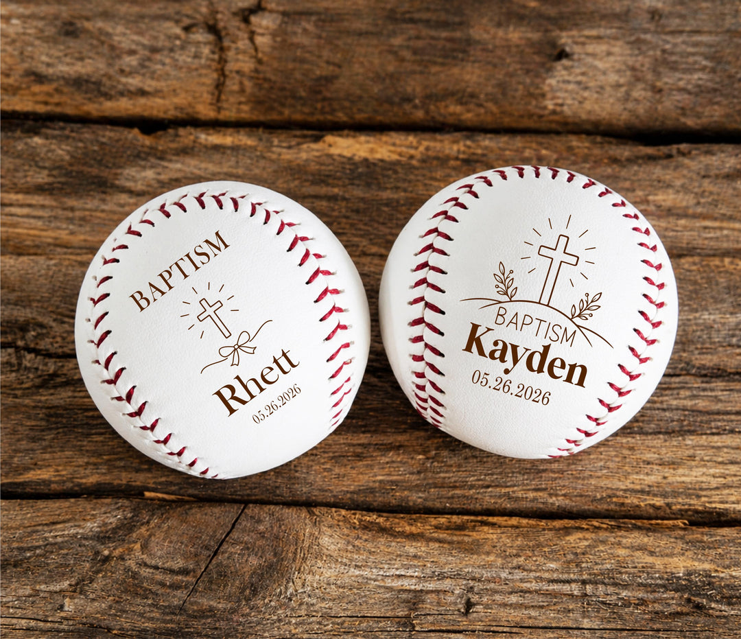 Personalized Baptism Baseball Gift, Christening Keepsake, Religious Gift