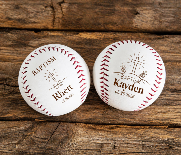 Personalized Baseball, Baptism and Christening Keepsake Gift