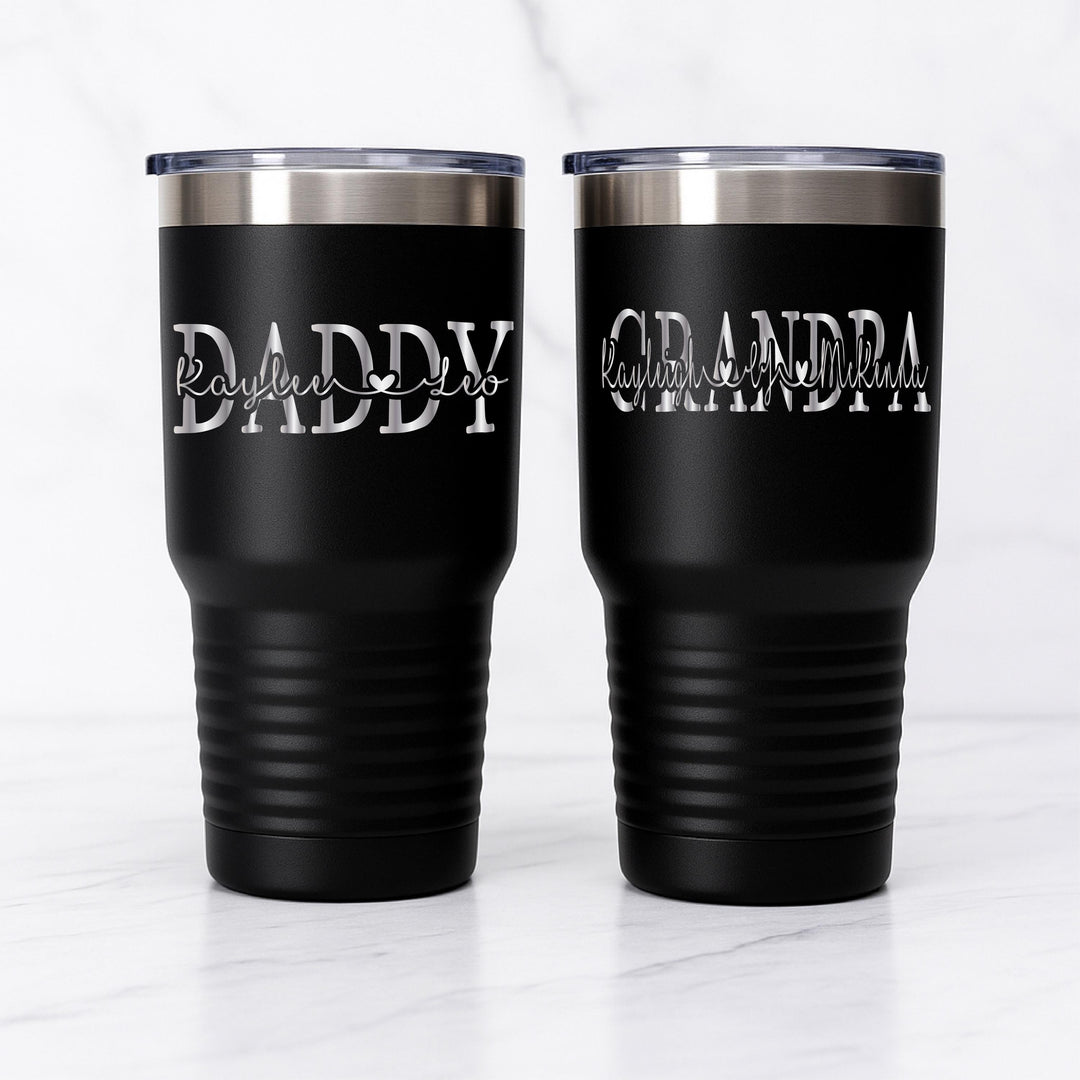 Personalized Fathers day dad gift Dad tumbler with kids name Custom Papa cup gift tumbler Grandpa&nbsp;birthday gift dad from kids