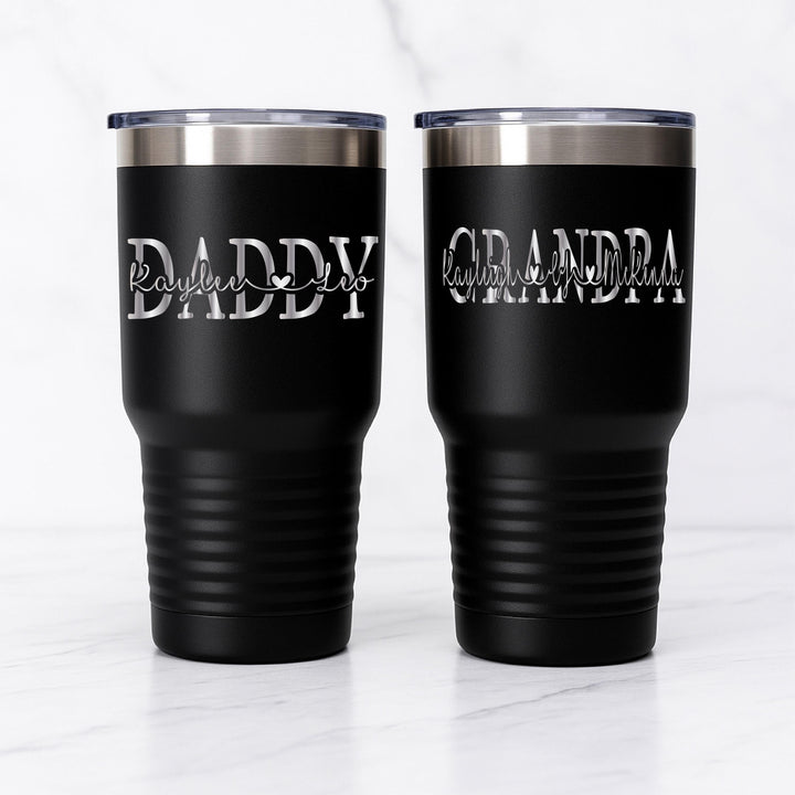 Personalized Fathers day dad gift Dad tumbler with kids name Custom Papa cup gift tumbler Grandpa&nbsp;birthday gift dad from kids