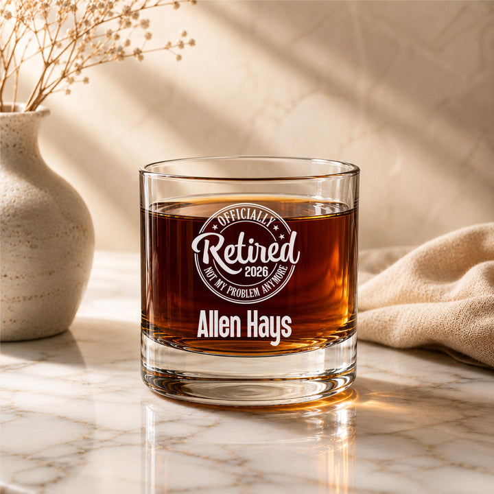 Custom Retirement gift for Men Dad Coworker Boss not my problem grandpa Retirement cup Coworker gift