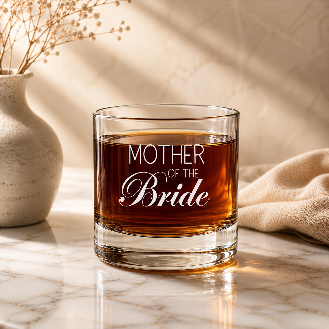 Mother of the bride Father of the bride gift glass with wedding date Groom mom wedding gift from bride Parents Wedding Gift