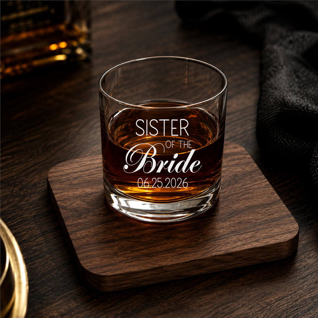 Mother of the bride Father of the bride gift glass with wedding date Groom mom wedding gift from bride Parents Wedding Gift
