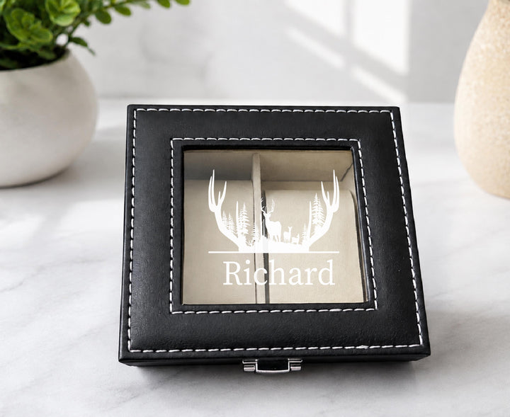 Personalized Watch Box for Men, Custom Engraved Watch Case, Watch Organizer, Husband Boyfriend Dad Gift, Anniversary Groomsmen Gift