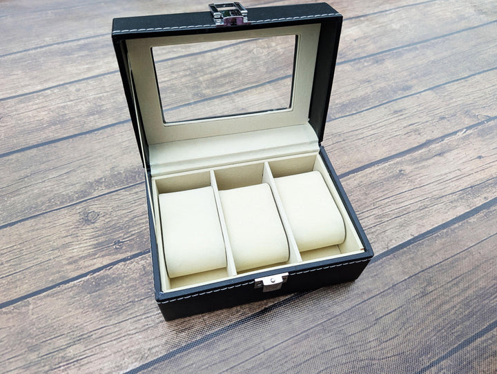 Personalized Watch Box for Men, Custom Engraved Watch Case, Watch Organizer, Husband Boyfriend Dad Gift, Anniversary Groomsmen Gift