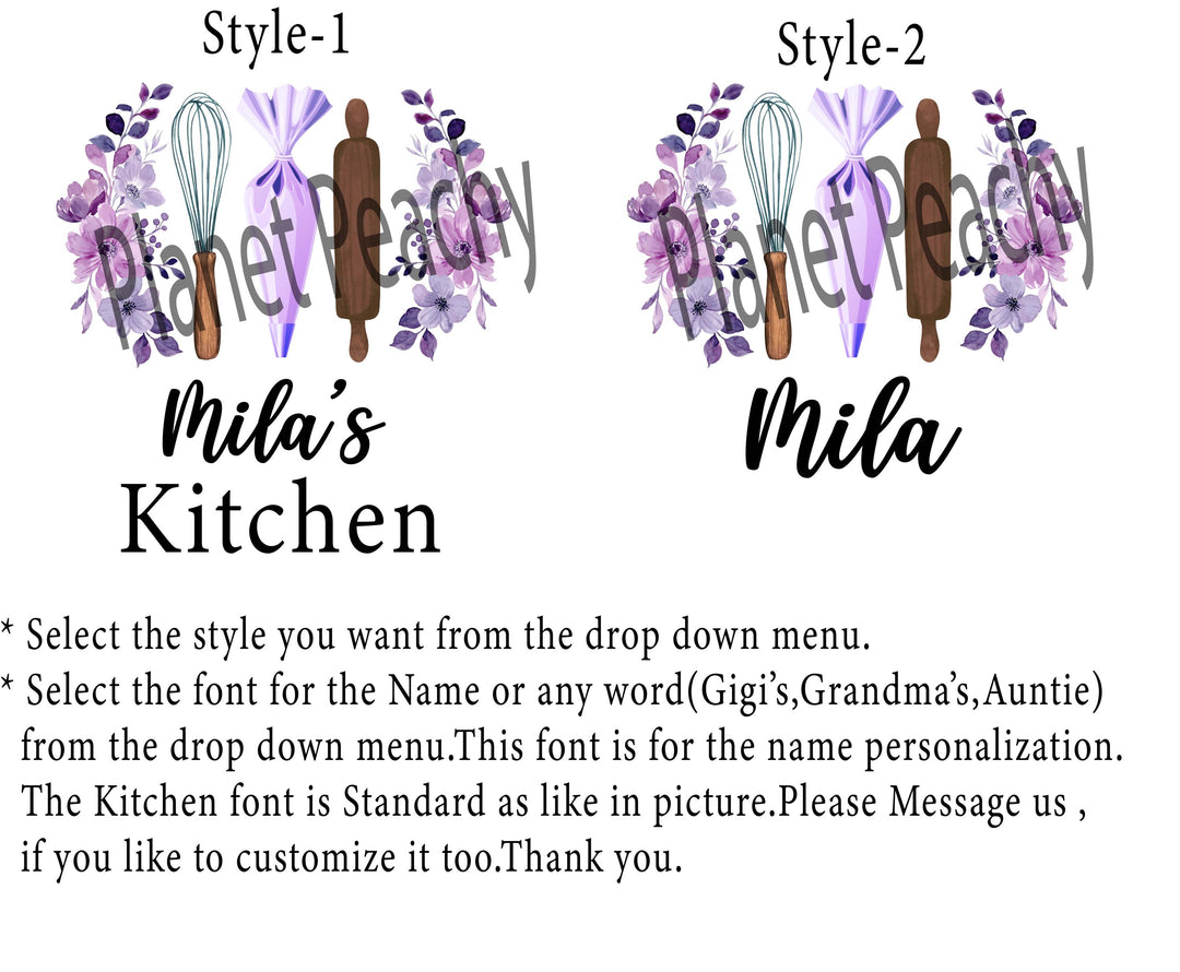 Personalized Apron, Mom and Daughter Matching Aprons, Grandma Granddaughter Apron, Custom Name Apron, Kids Baking Apron, Gift for Mom