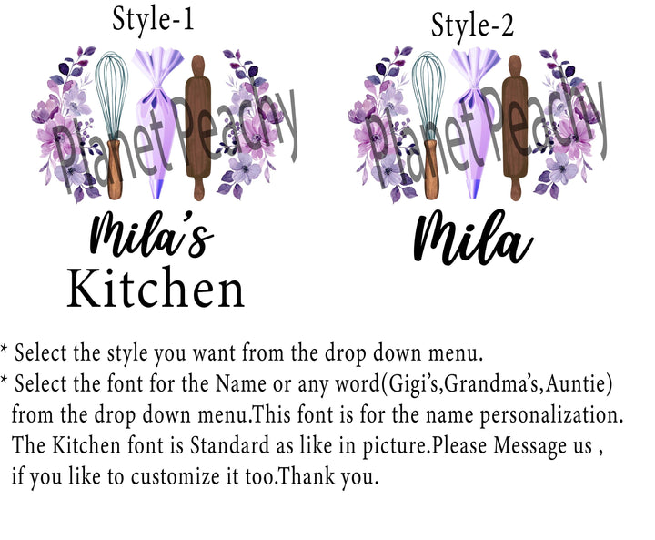 Personalized Apron, Mom and Daughter Matching Aprons, Grandma Granddaughter Apron, Custom Name Apron, Kids Baking Apron, Gift for Mom