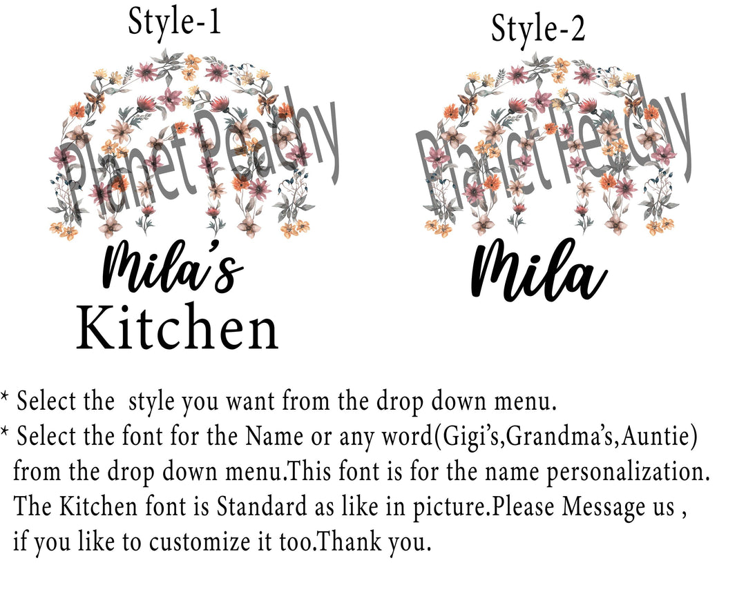 Personalized Apron for Kids &amp; Adults, Custom Name Baking Apron, Mom and Me Aprons, Mother Daughter Matching Apron, Personalized Cooking Gift