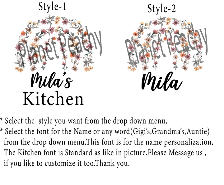 Personalized Apron for Kids &amp; Adults, Custom Name Baking Apron, Mom and Me Aprons, Mother Daughter Matching Apron, Personalized Cooking Gift