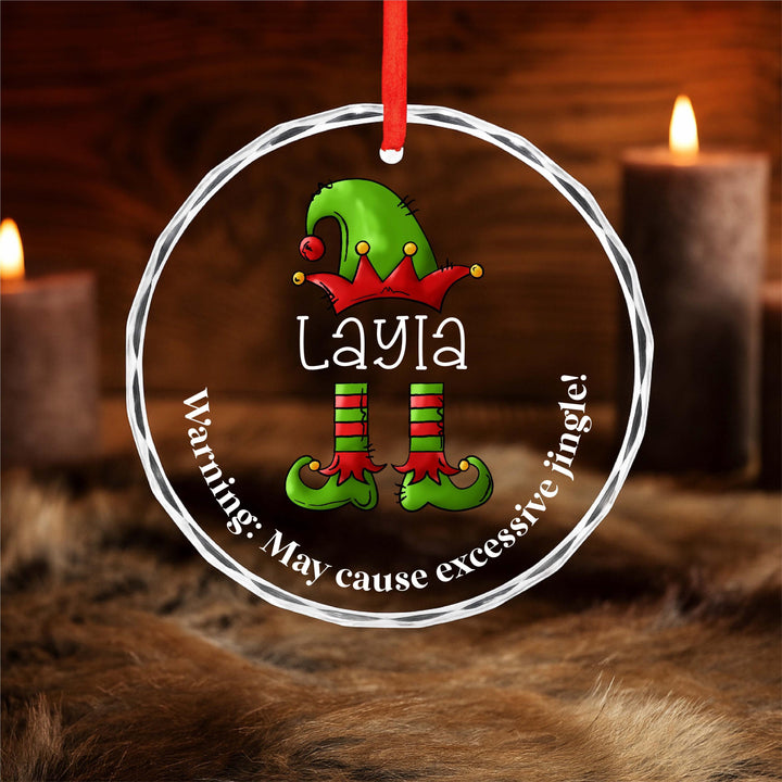 Personalized Elf Ornament – Funny Custom Name Christmas Keepsake