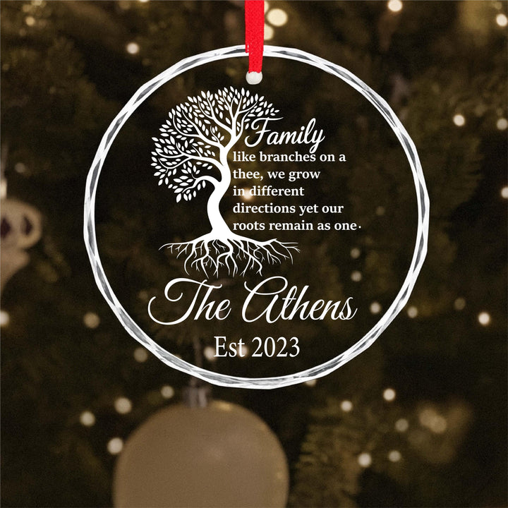 Custom Family Tree Ornament – Established Family Keepsake