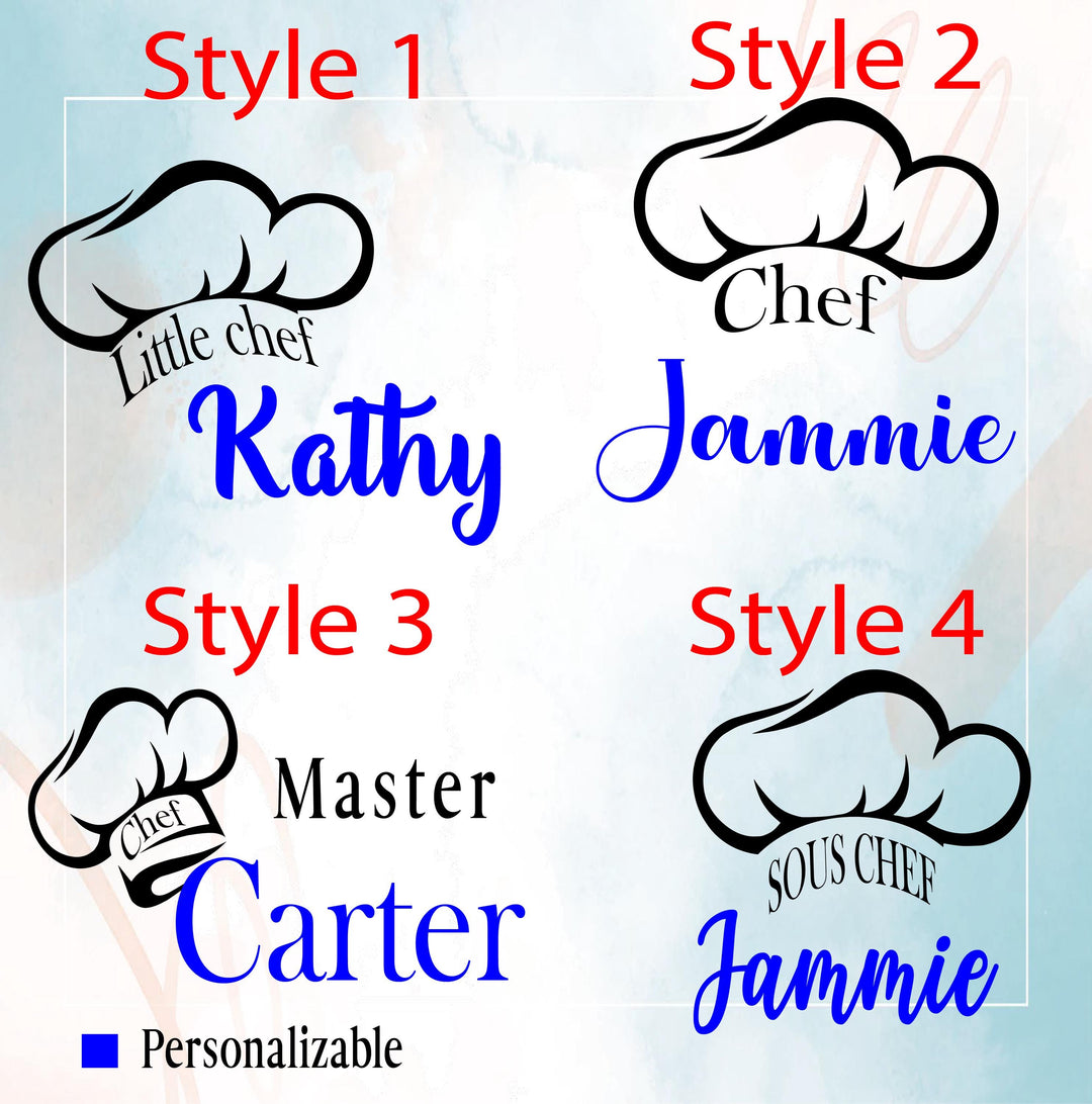 Personalized Kids Apron with Name, Custom Little Chef Apron, Kids Baking Apron, Boys Girls Cooking Apron, Birthday Gift for Kids
