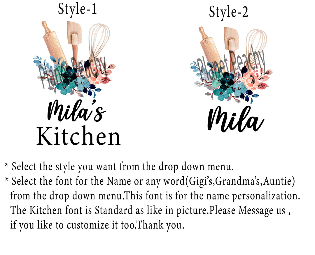 Personalized Matching Grandma & Kids Aprons