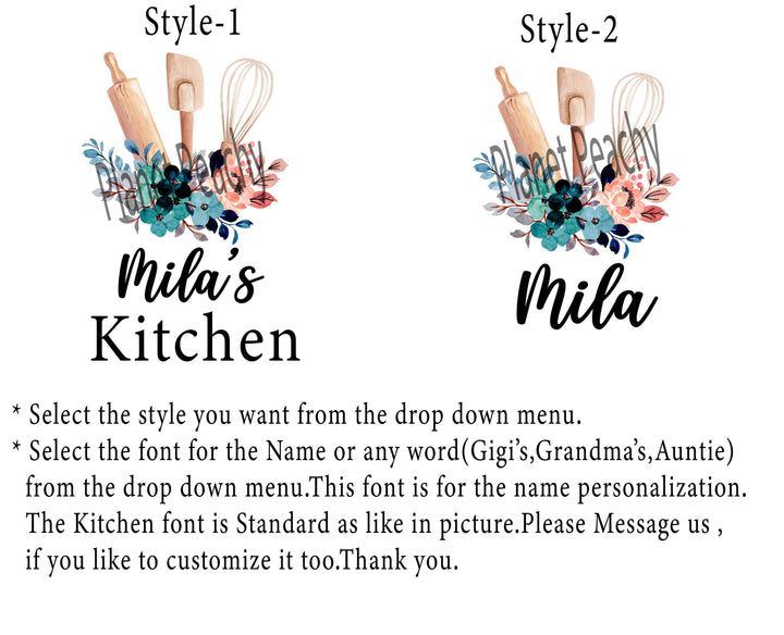 Personalized Matching Grandma & Kids Aprons