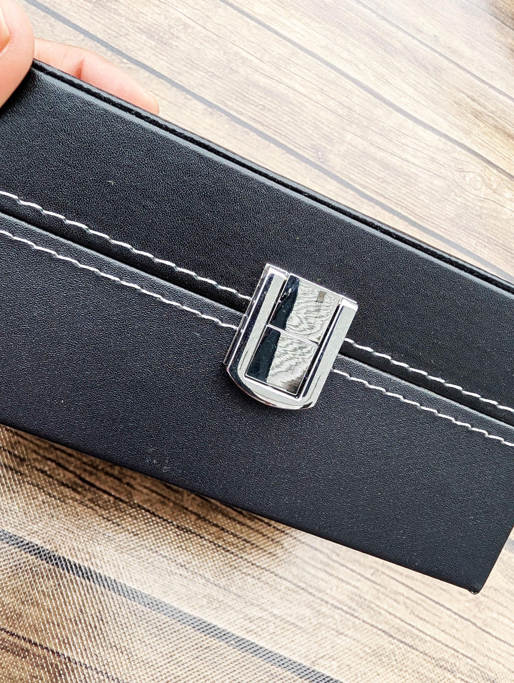 Personalized Watch Box for Men, Custom Engraved Watch Case, Watch Organizer, Husband Boyfriend Dad Gift, Anniversary Groomsmen Gift